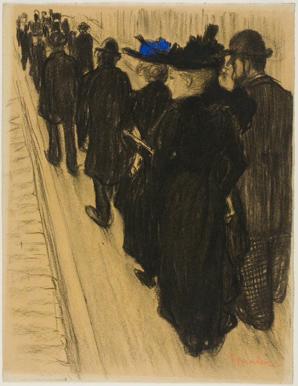 De Entourage door Théophile Alexandre Pierre Steinlen
