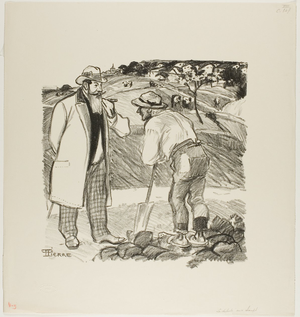De veldinspecteur door Théophile Alexandre Pierre Steinlen