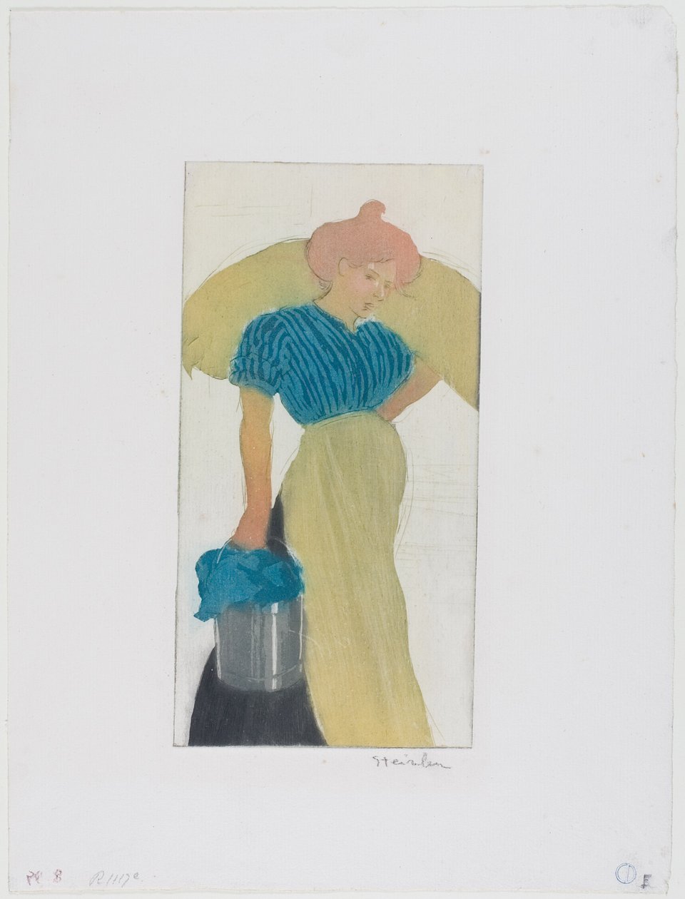 De wasvrouw door Théophile Alexandre Pierre Steinlen