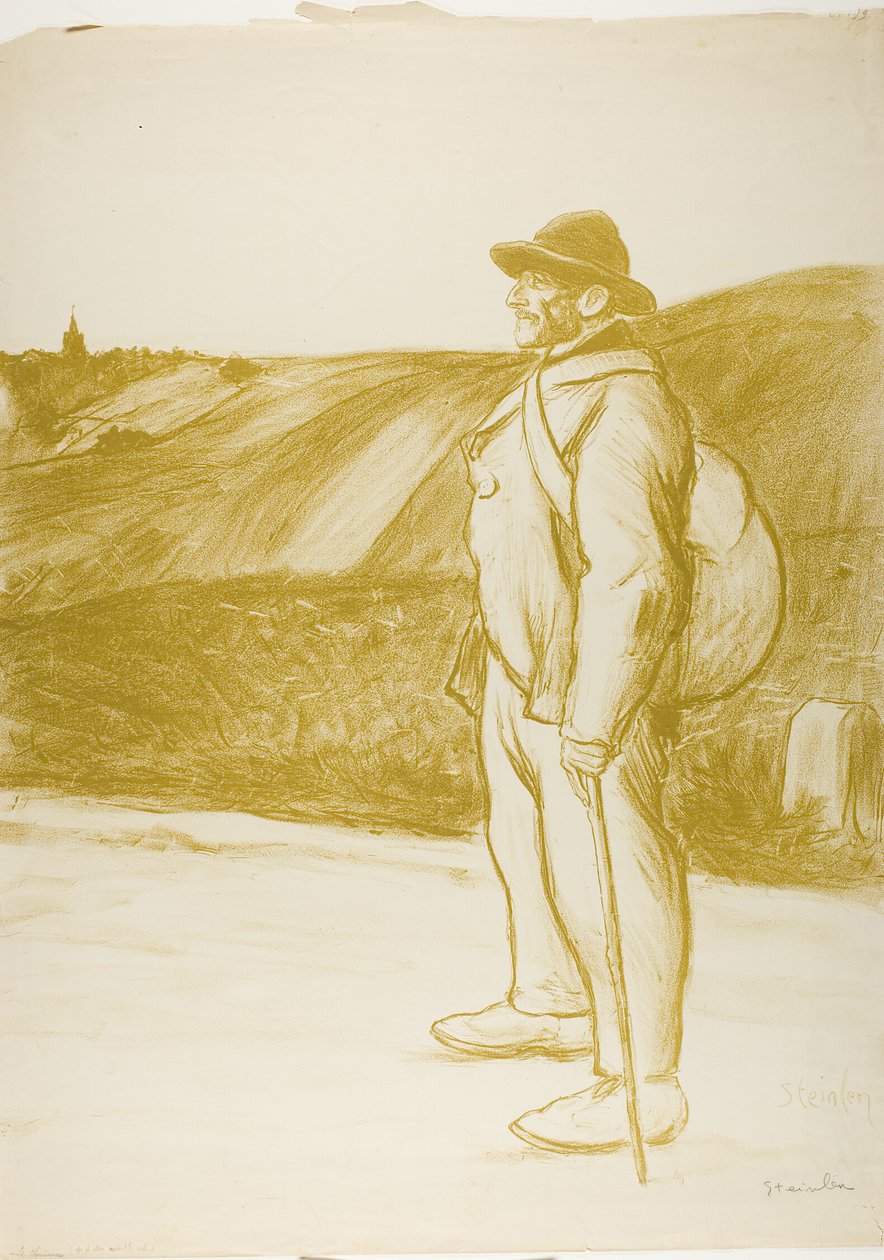 De zwerver door Théophile Alexandre Pierre Steinlen