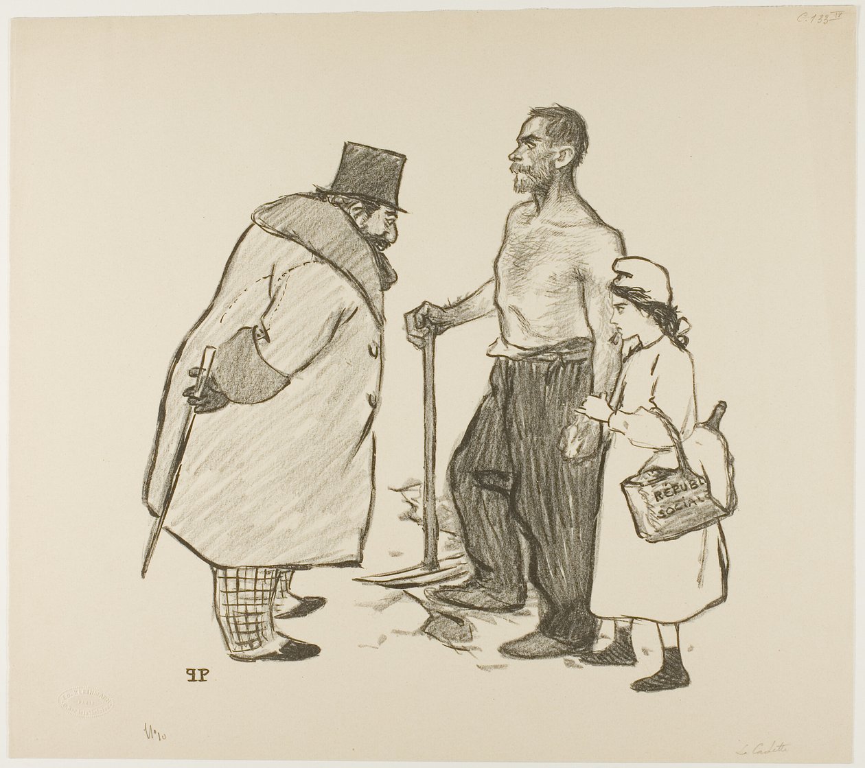 De jongste dochter door Théophile Alexandre Pierre Steinlen