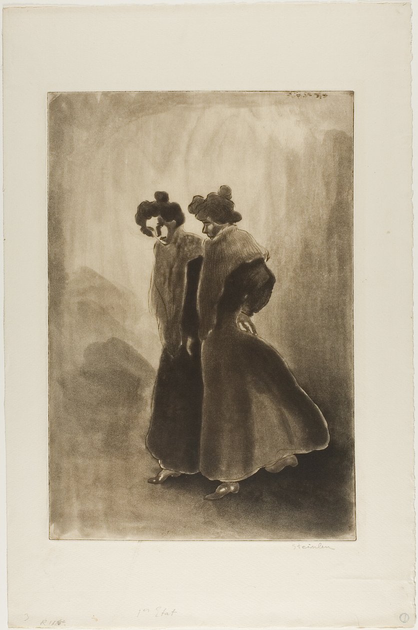 Twee vrouwen door Théophile Alexandre Pierre Steinlen