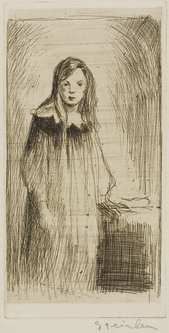 Jong Meisje Bevindend door Théophile Alexandre Pierre Steinlen