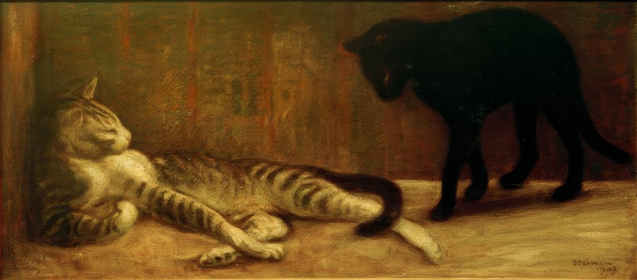 Kat en Kat door Théophile Alexandre Steinlen