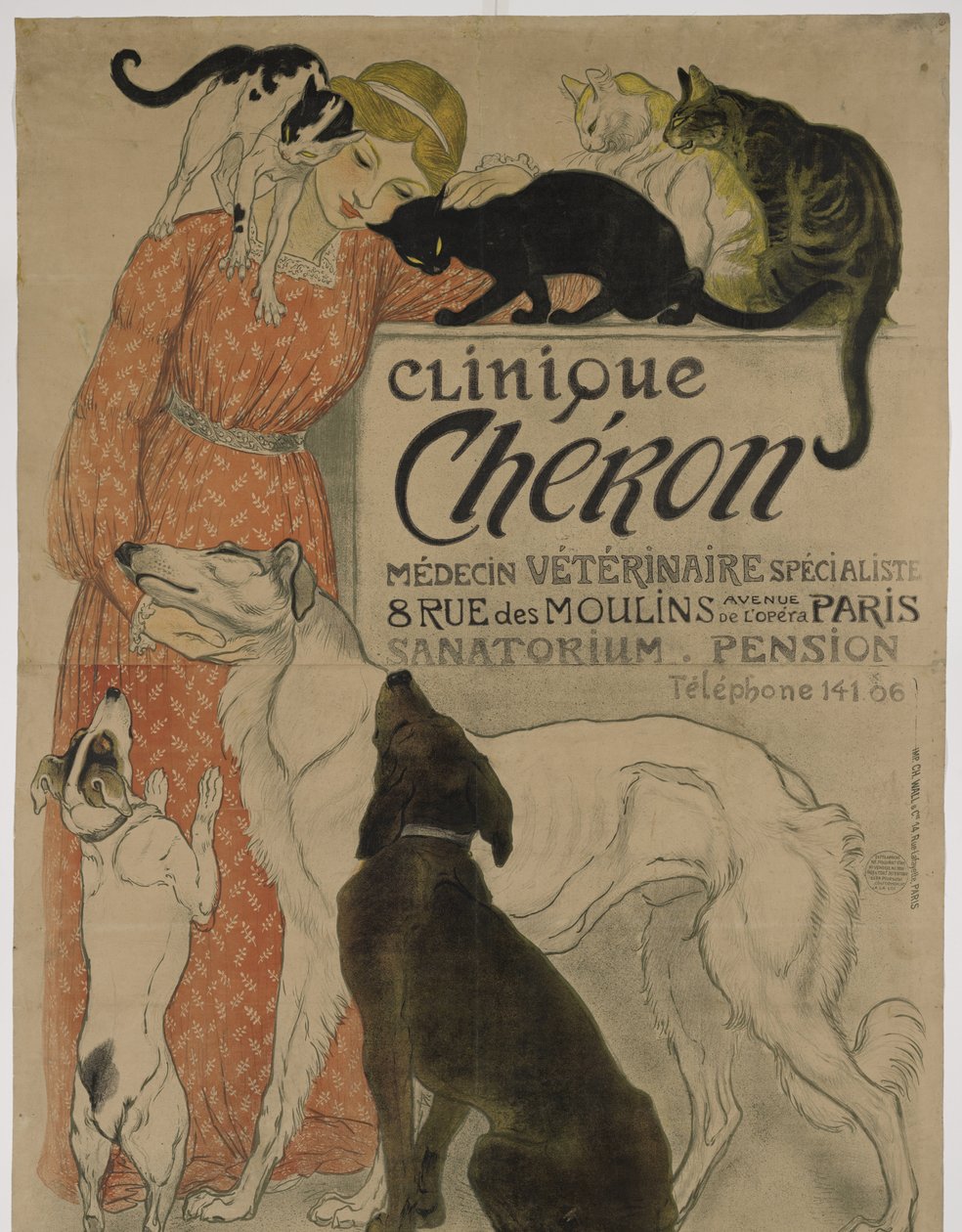 Clinique Chéron door Théophile Alexandre Steinlen
