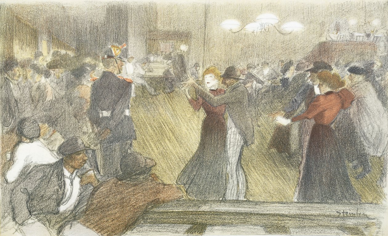 Lokale dans, 1897-1899 door Théophile Alexandre Steinlen