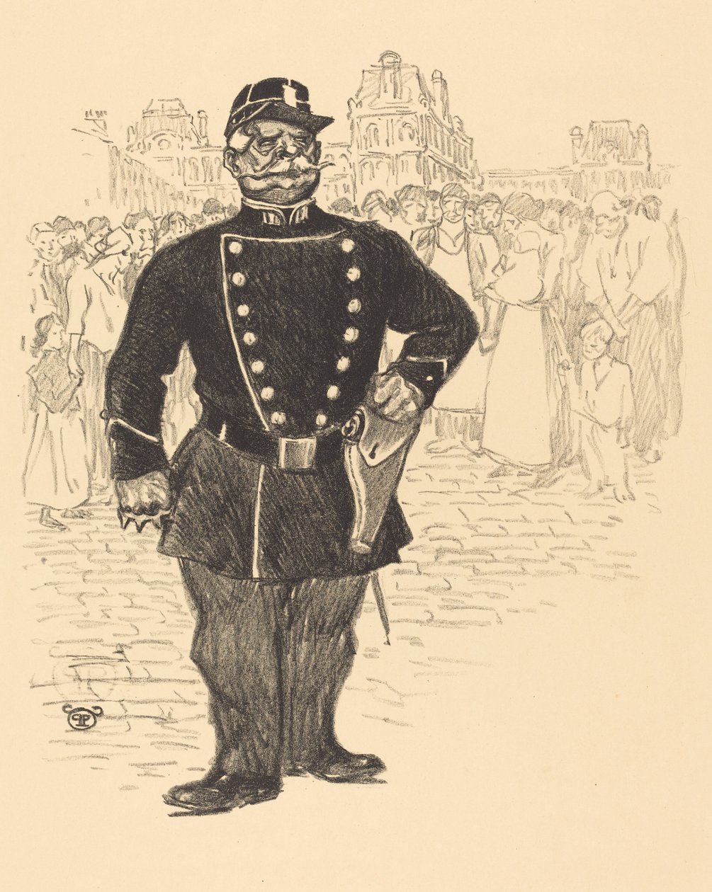 Vrede in de Straten door Théophile Alexandre Steinlen