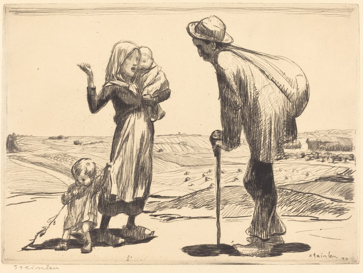 De verre stad door Théophile Alexandre Steinlen