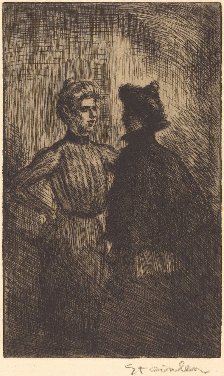 De Ontmoeting door Théophile Alexandre Steinlen