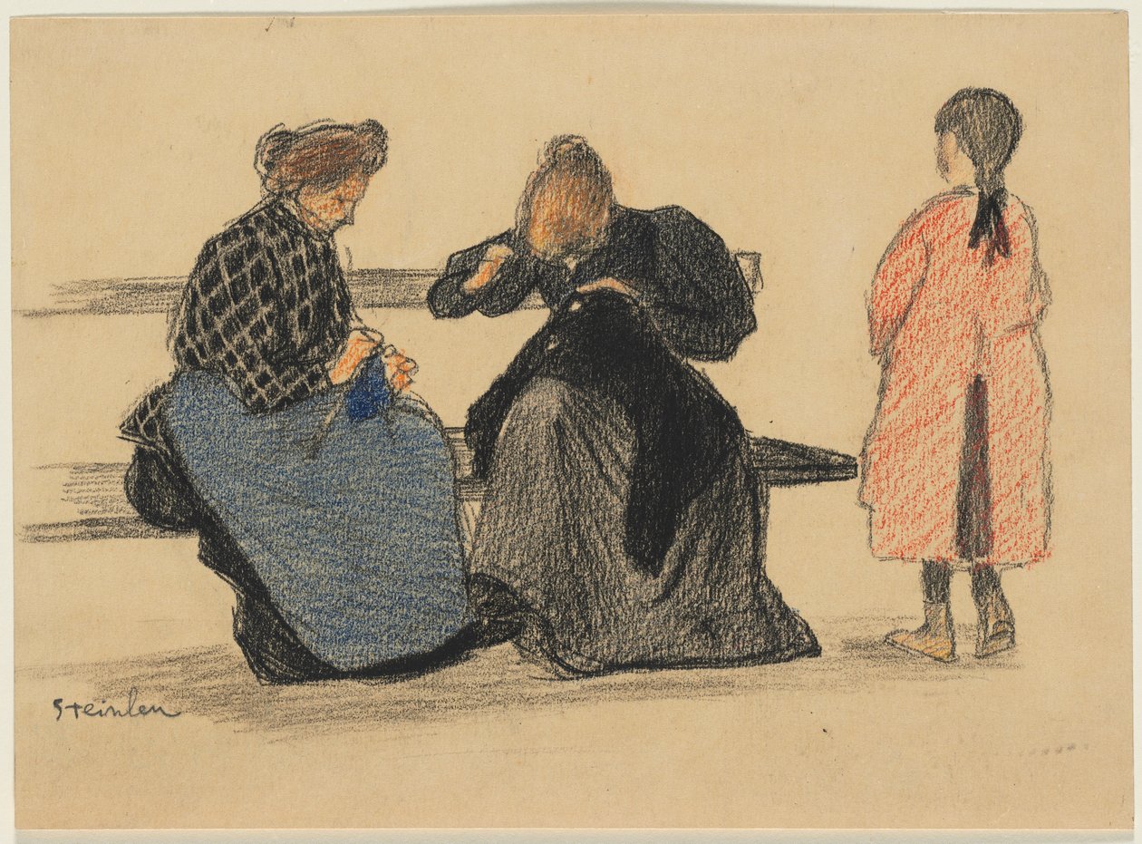 Drie Figuren, 1900s door Théophile Alexandre Steinlen