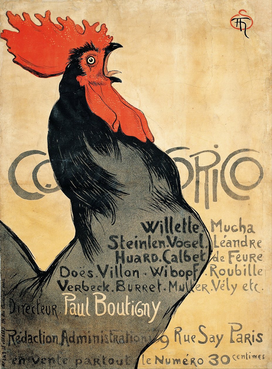Cocorico door Théophile Alexandre Steinlen