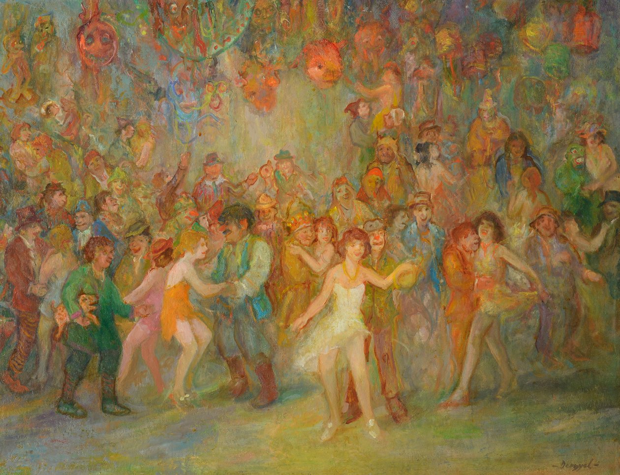 Carnavalscène door Tibor Dengyel