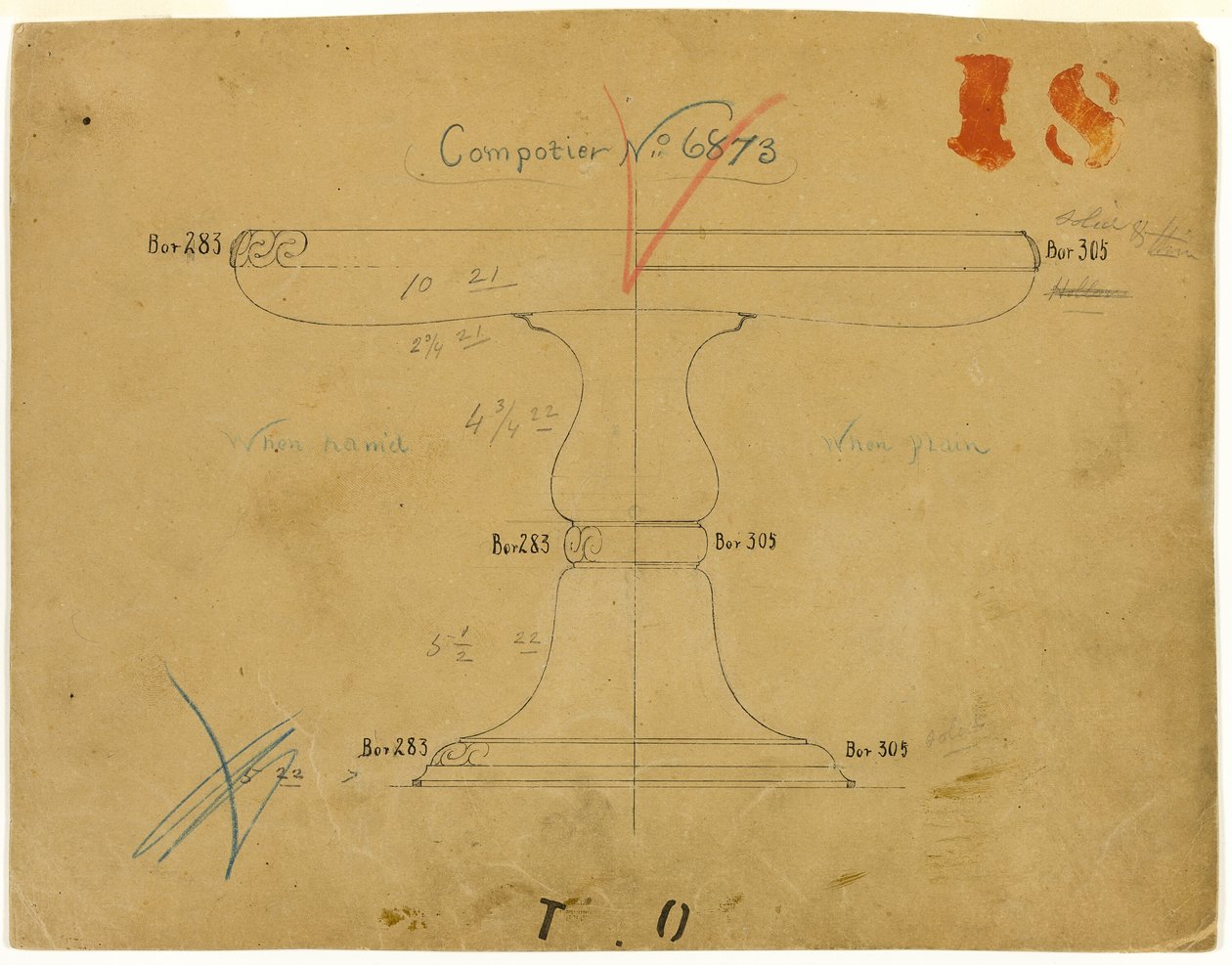 Ontwerp voor Compotier nr. 6873 door Tiffany and Company