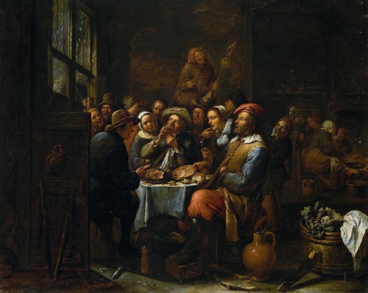 Interieur van een Herberg, ca. 1650-1660 door Tilborgh