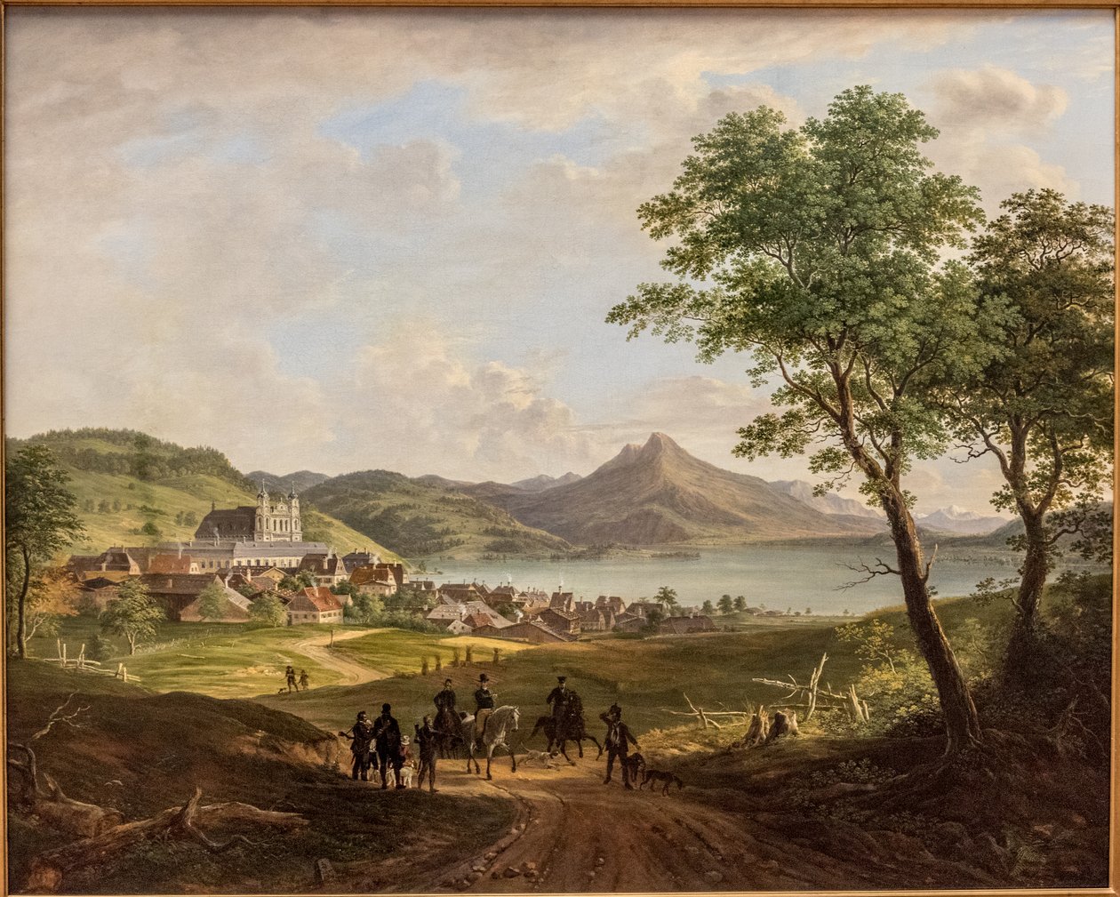 Jachtgezelschap aan de Mondsee door Tilman