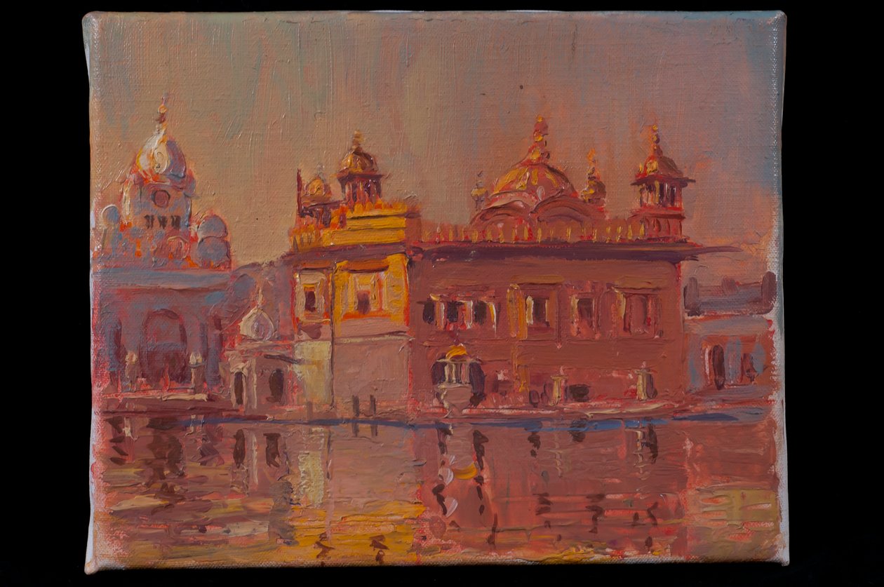 Zonsondergang, Amritsar door Tim Scott Bolton