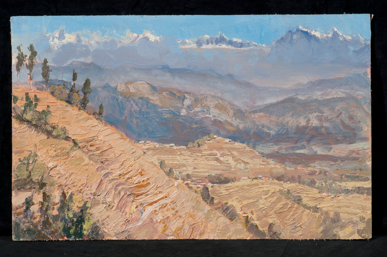 Terrassen Dhulikel, Nepal door Tim Scott Bolton