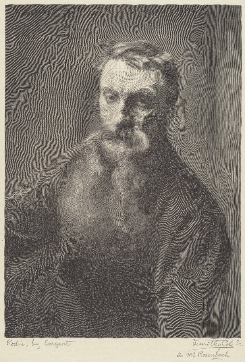 Rodin door Timothy Cole after John Singer Sargent