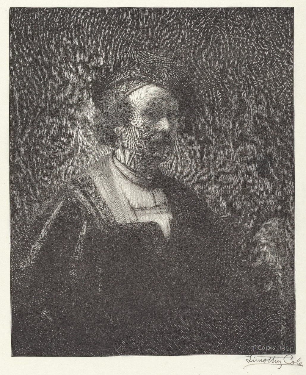 Rembrandt door Timothy Cole after Rembrandt van Rijn