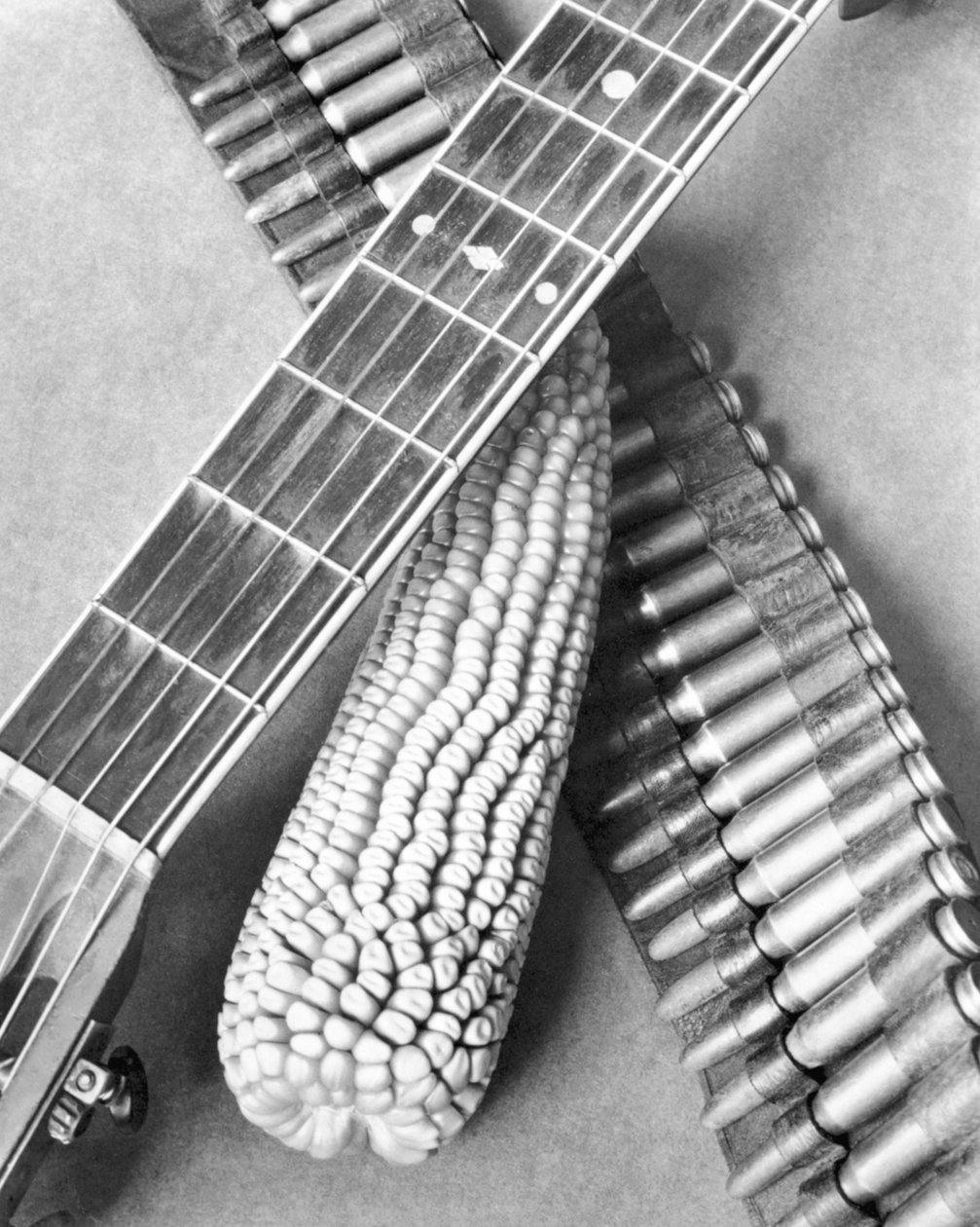 Mexicaanse Revolutie, Gitaar, Maïs en Munitieriem, Mexico-Stad, 1927 door Tina Modotti