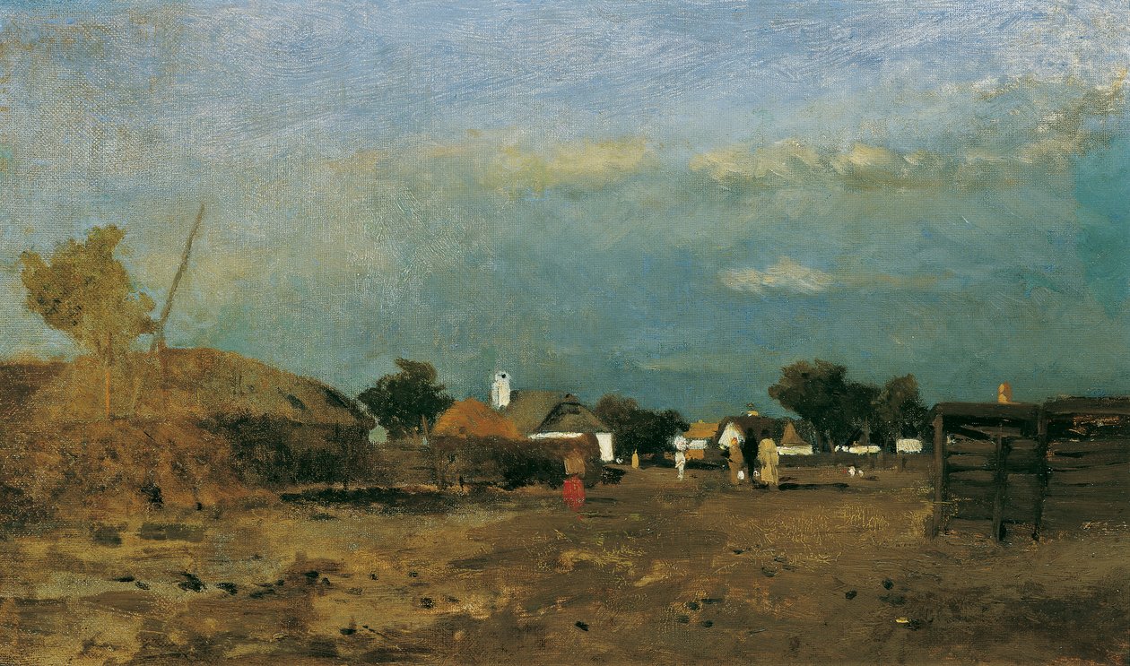 Landschap in de Puszta door Tina Blau