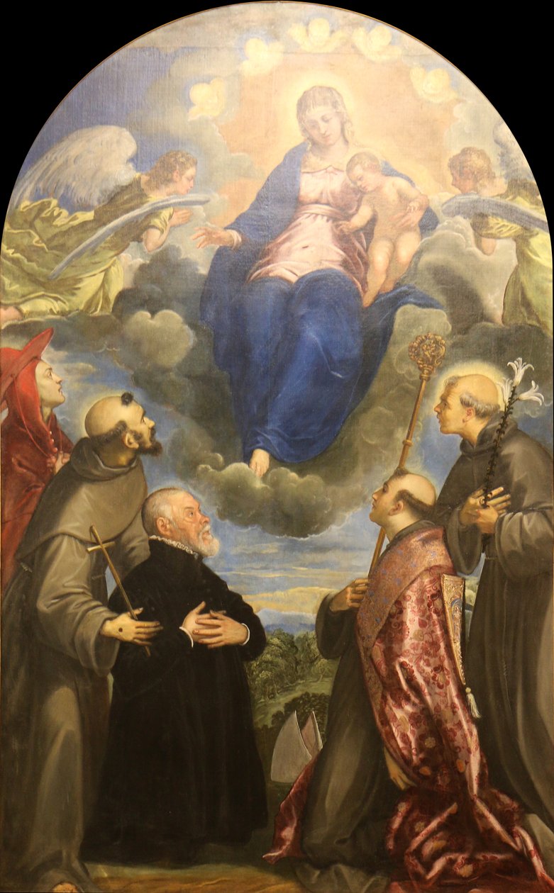 Maagd in de glorie door Tintoretto