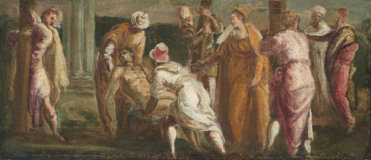 Sint Helena Test de Ware Kruis door Tintoretto