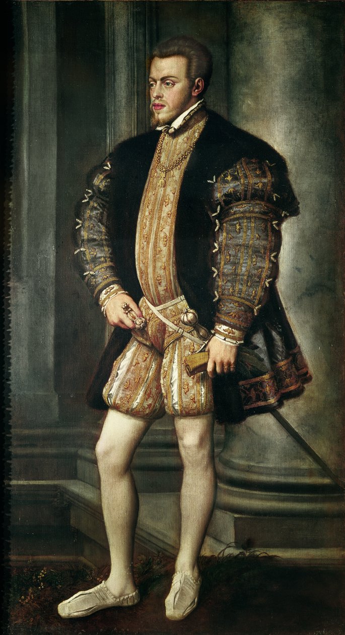 Portret van Filips II van Spanje, c.1550 door Tiziano Vecelli