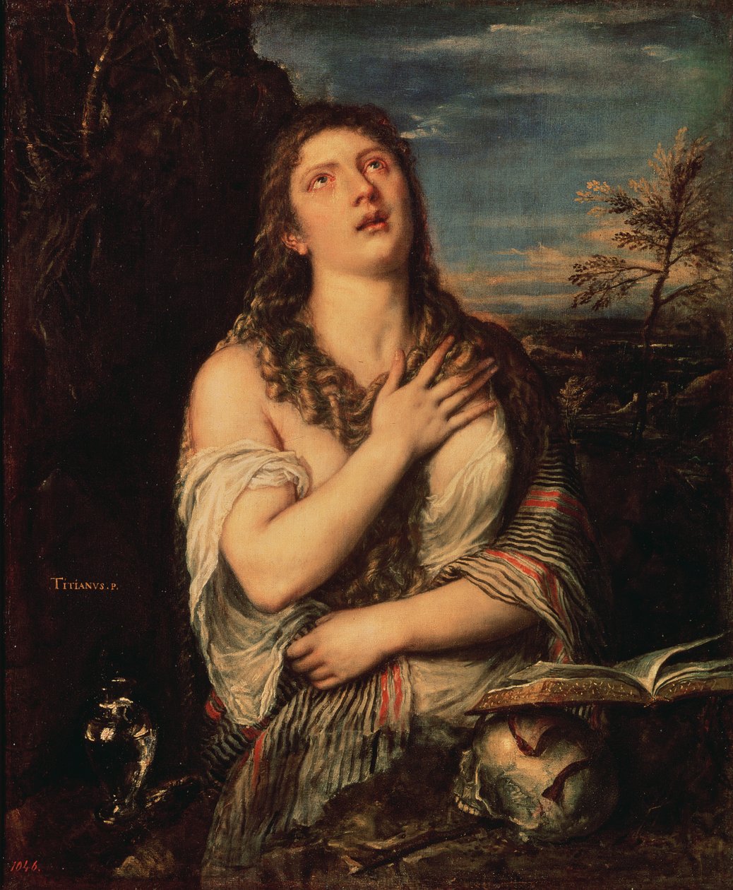 Berouwvolle Maria Magdalena, 1560s door Tiziano Vecelli
