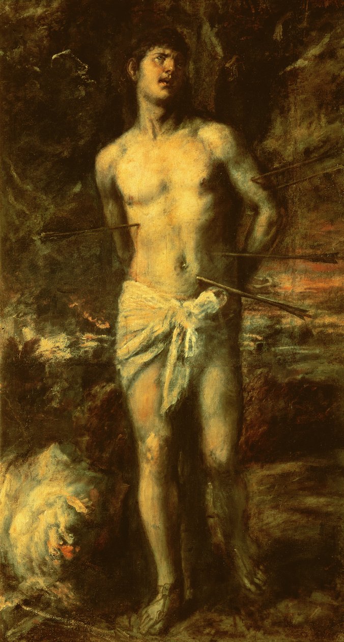 St. Sebastiaan, c.1570 door Tiziano Vecelli