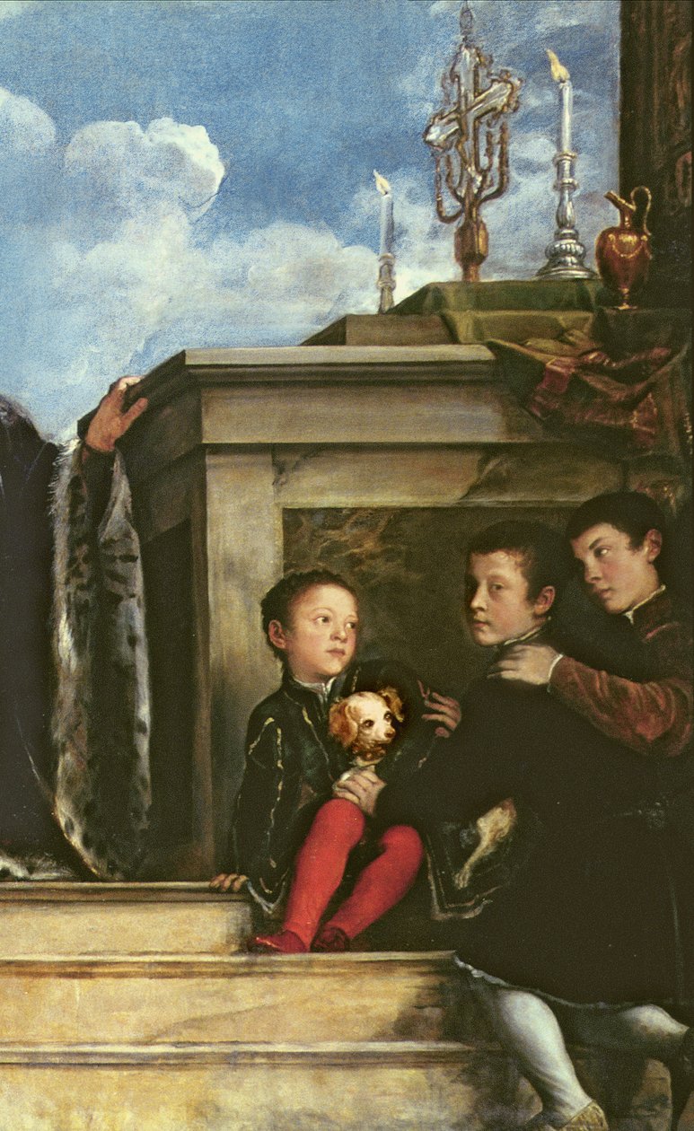 De Familie Vendramin (detail) door Tiziano Vecelli