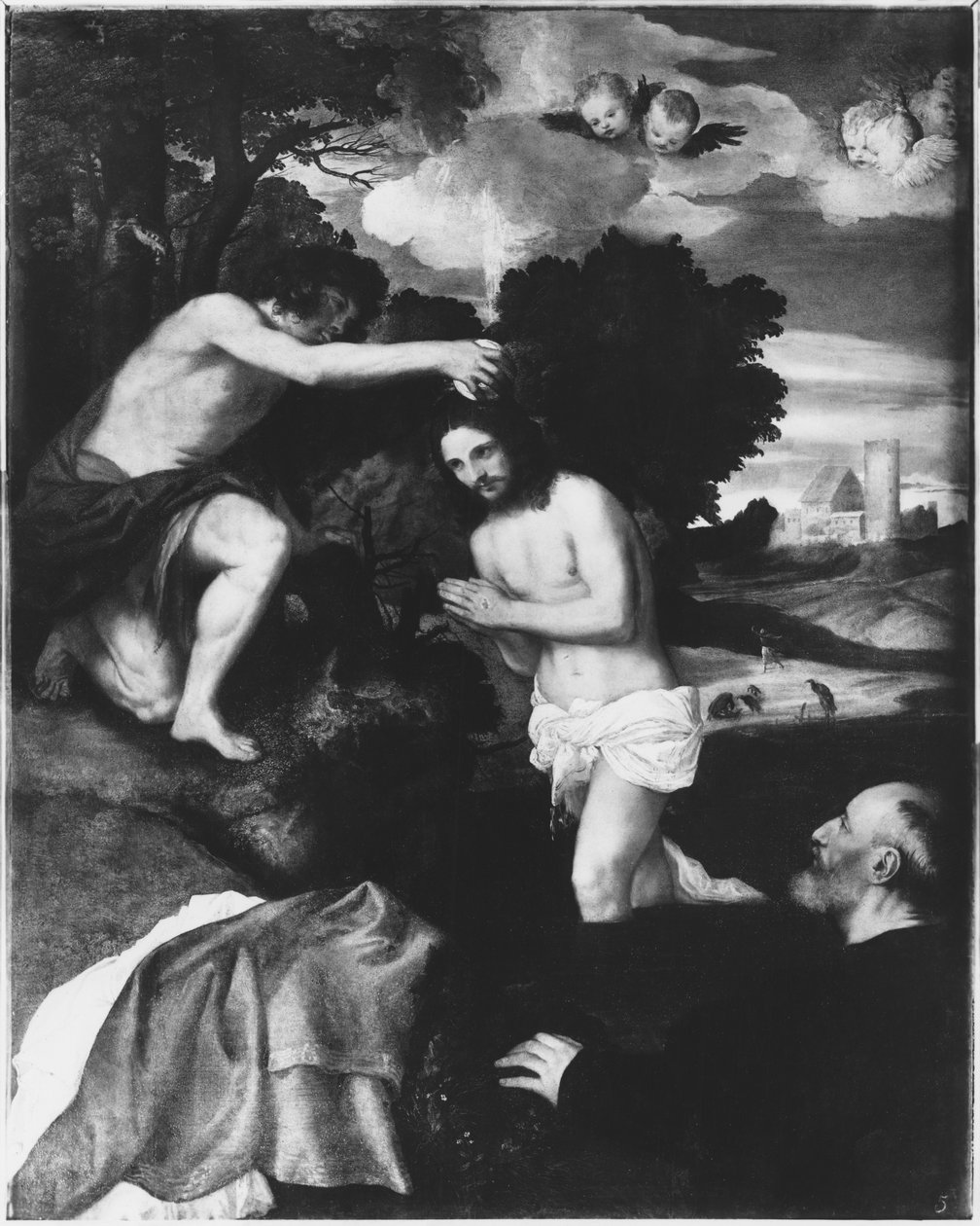 De Doop van Christus, c.1512 door Tiziano Vecelli