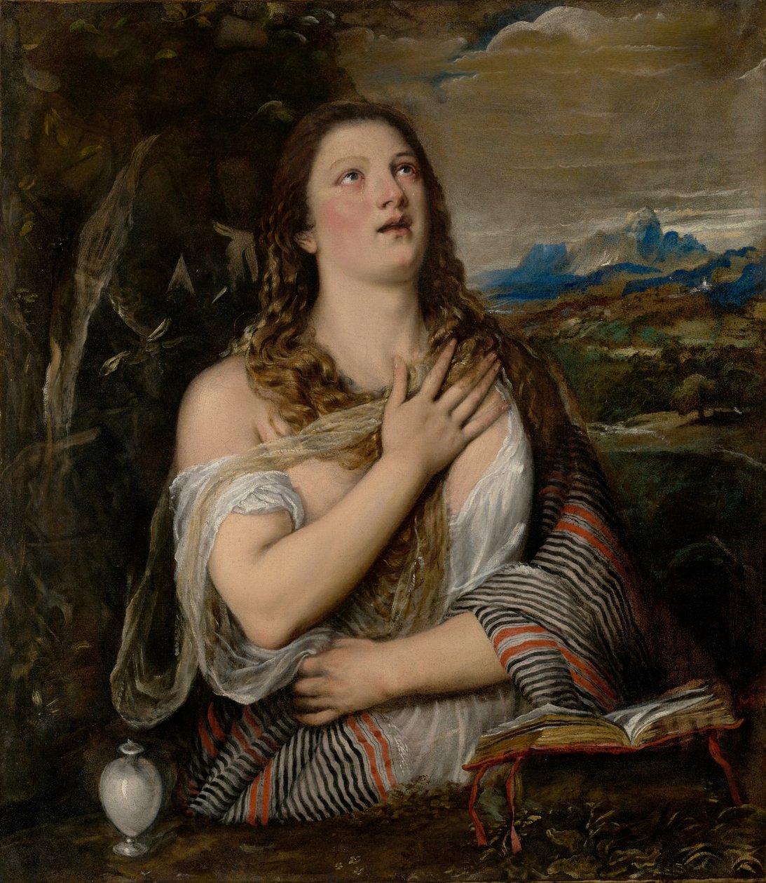 De boetvaardige Magdalena door Titian (Tiziano Vecellio)