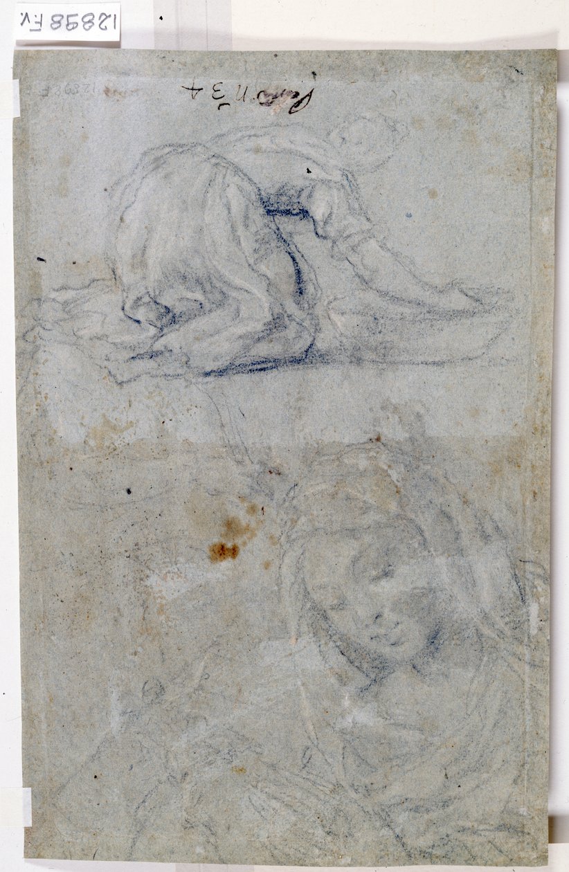 Studies van de Maagd door Titian (c.1488 1576)