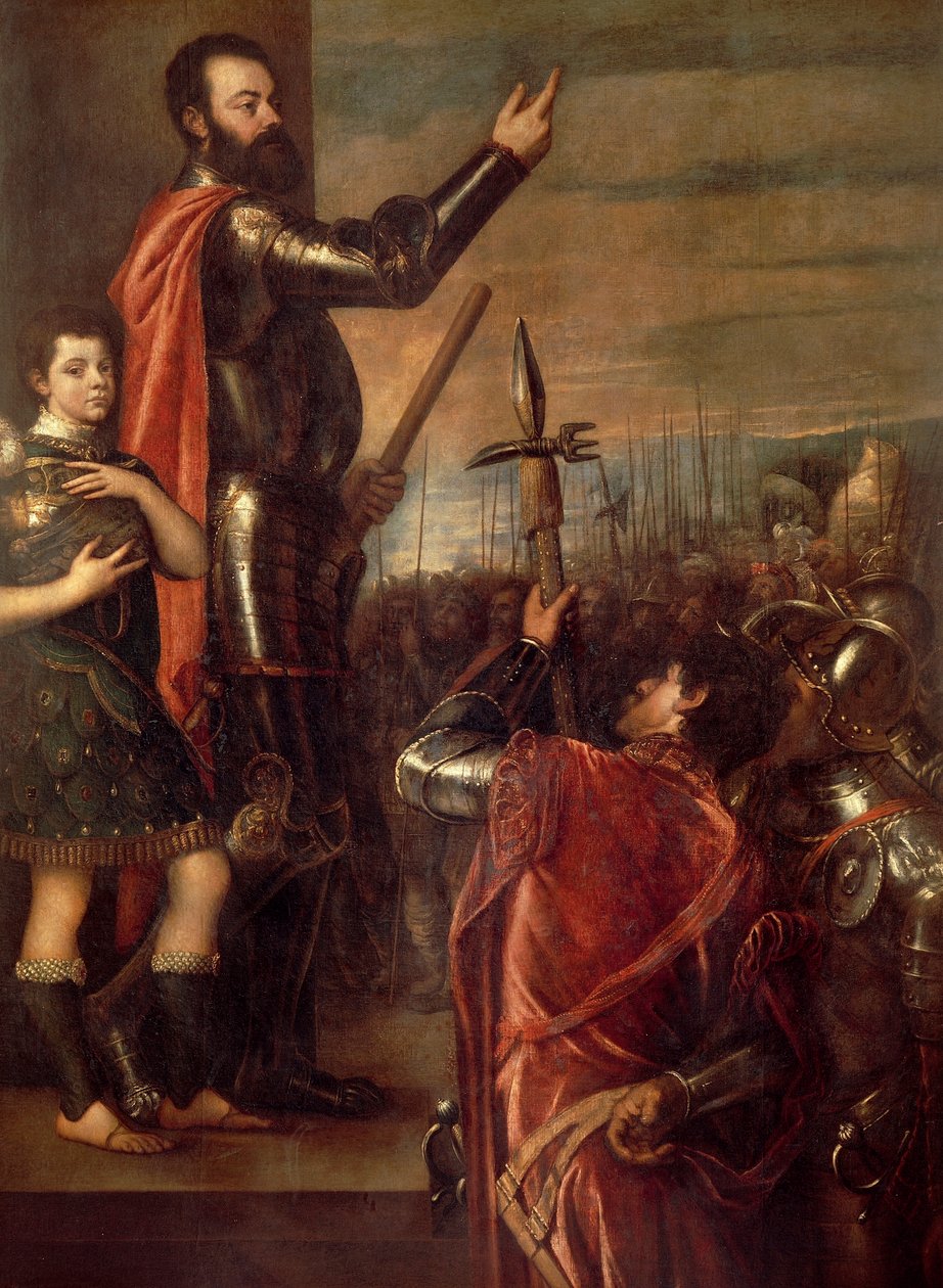 De toespraak van de Markies van Vasto door Titian (c.1488 1576)
