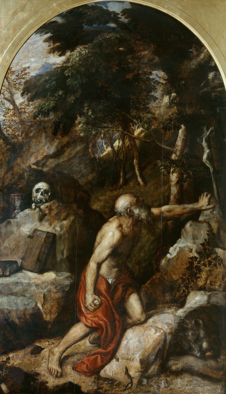 Boetvaardige Sint Hiëronymus door Titian