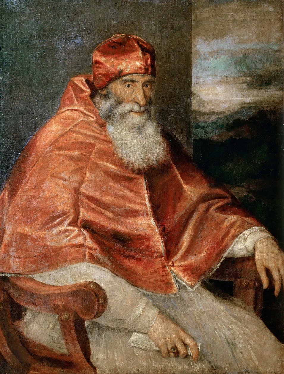 Portret van paus Paulus III door Titian