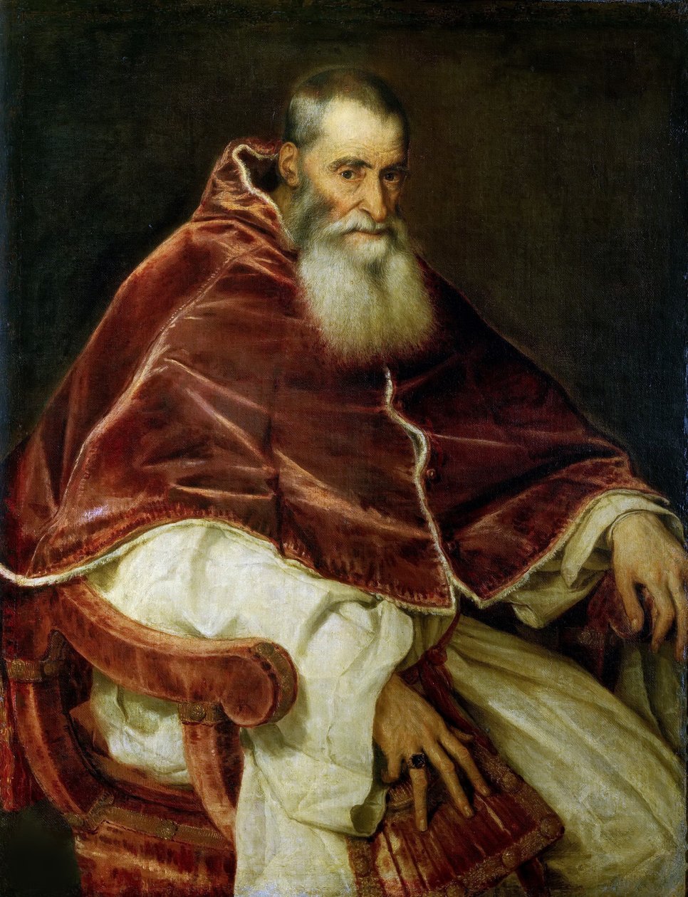 Portret van Paus Paulus III, 1543 door Titian