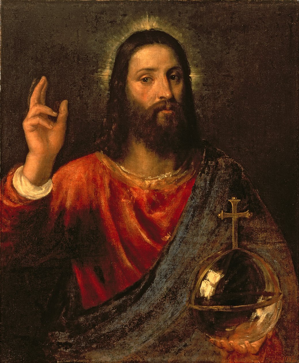 Christus de Verlosser, ca.1570 door Tiziano Vecelli