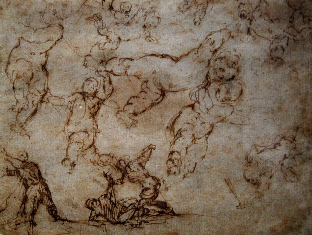 Studies voor Sint Pieter martelaar door Tiziano Vecelli
