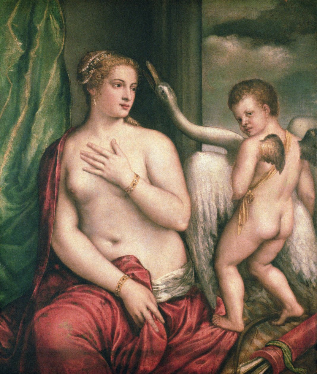 Leda en de zwaan door Tiziano Vecelli