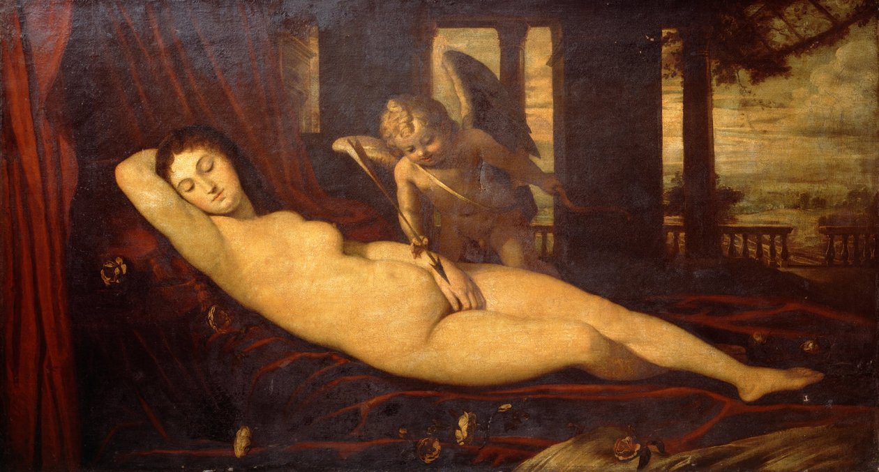 Slapende Venus door Tiziano Vecelli