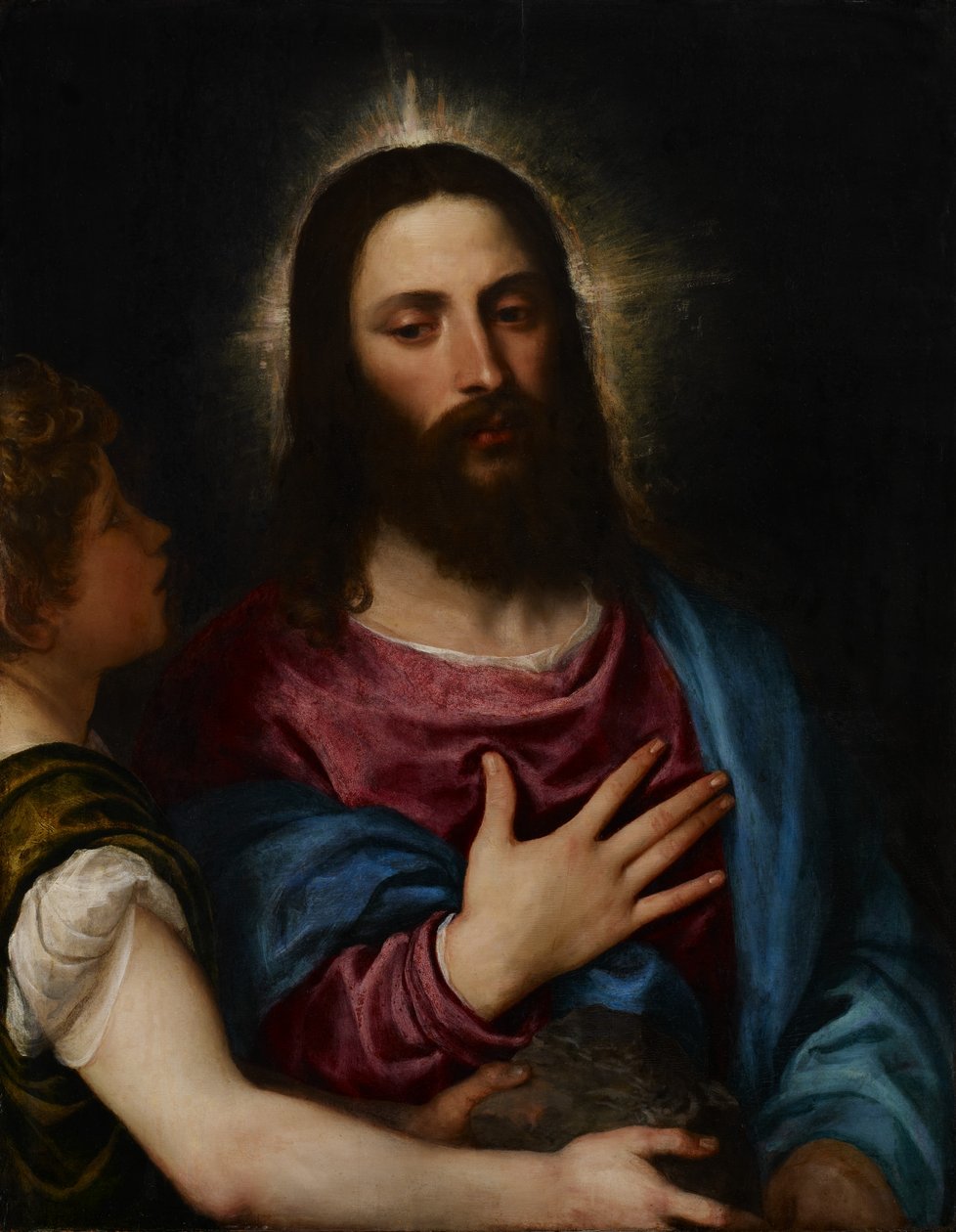 De Verzoeking van Christus door Tiziano Vecelli