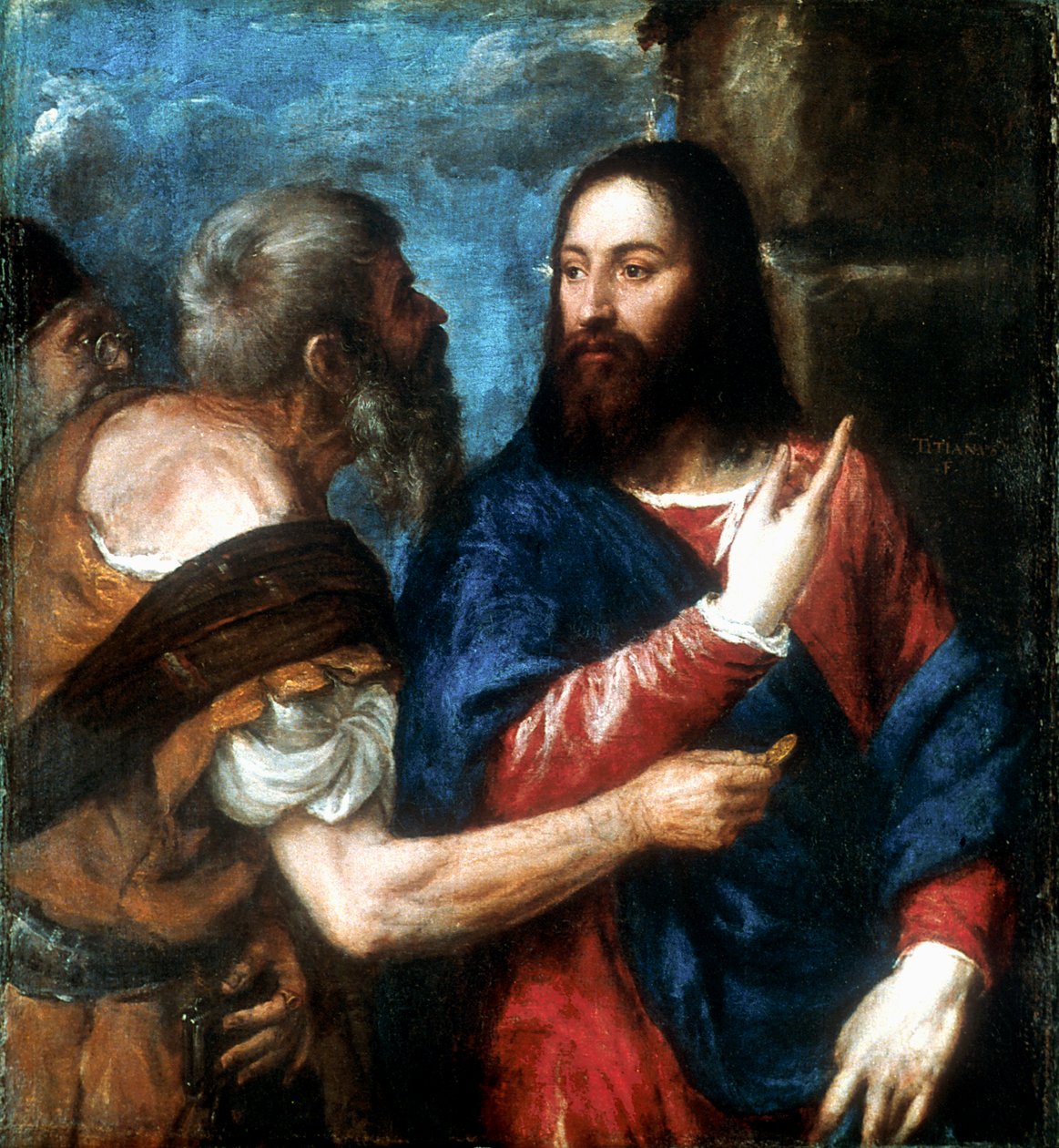 De belastingpenning, 1560-1568 door Tiziano Vecelli