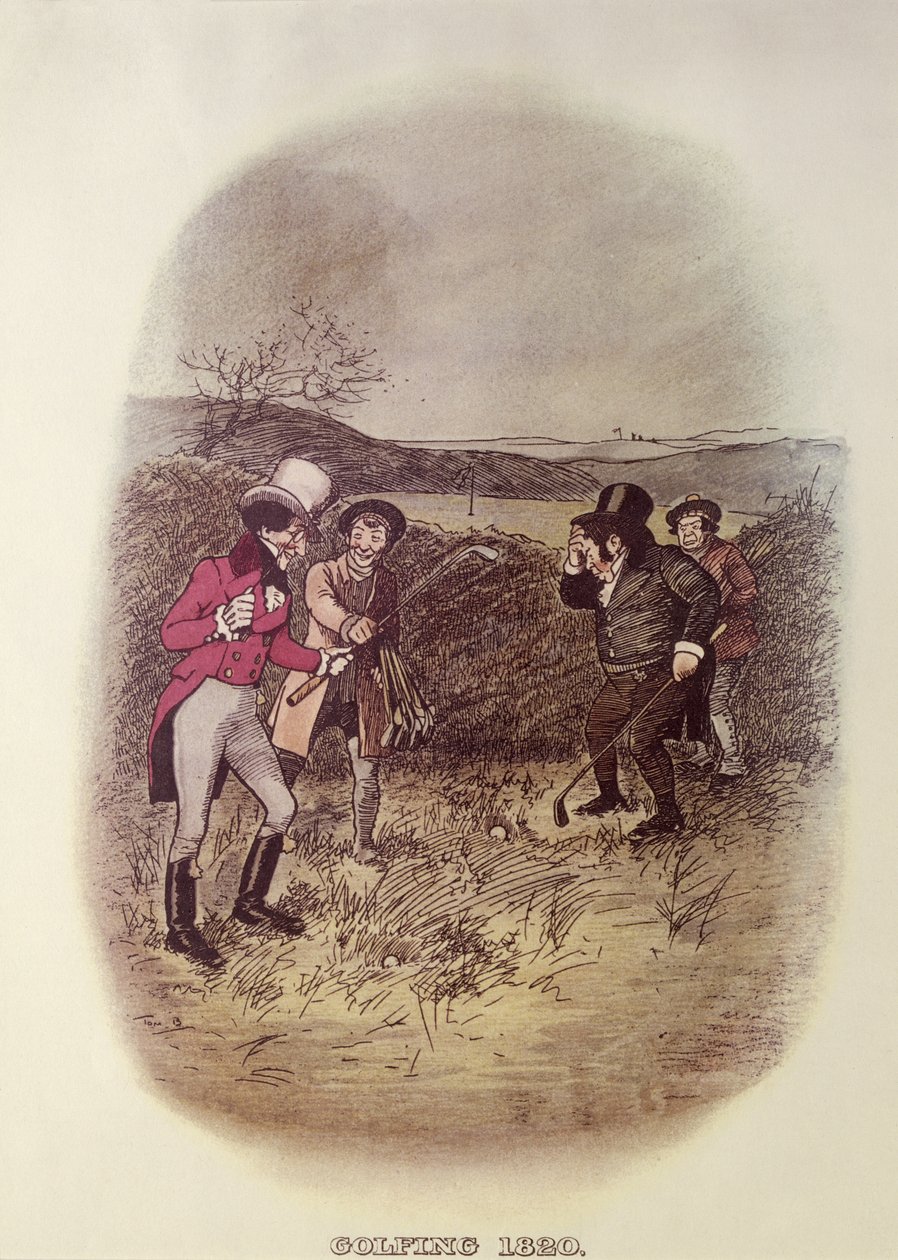 Golfen, 1820 door Tom Browne