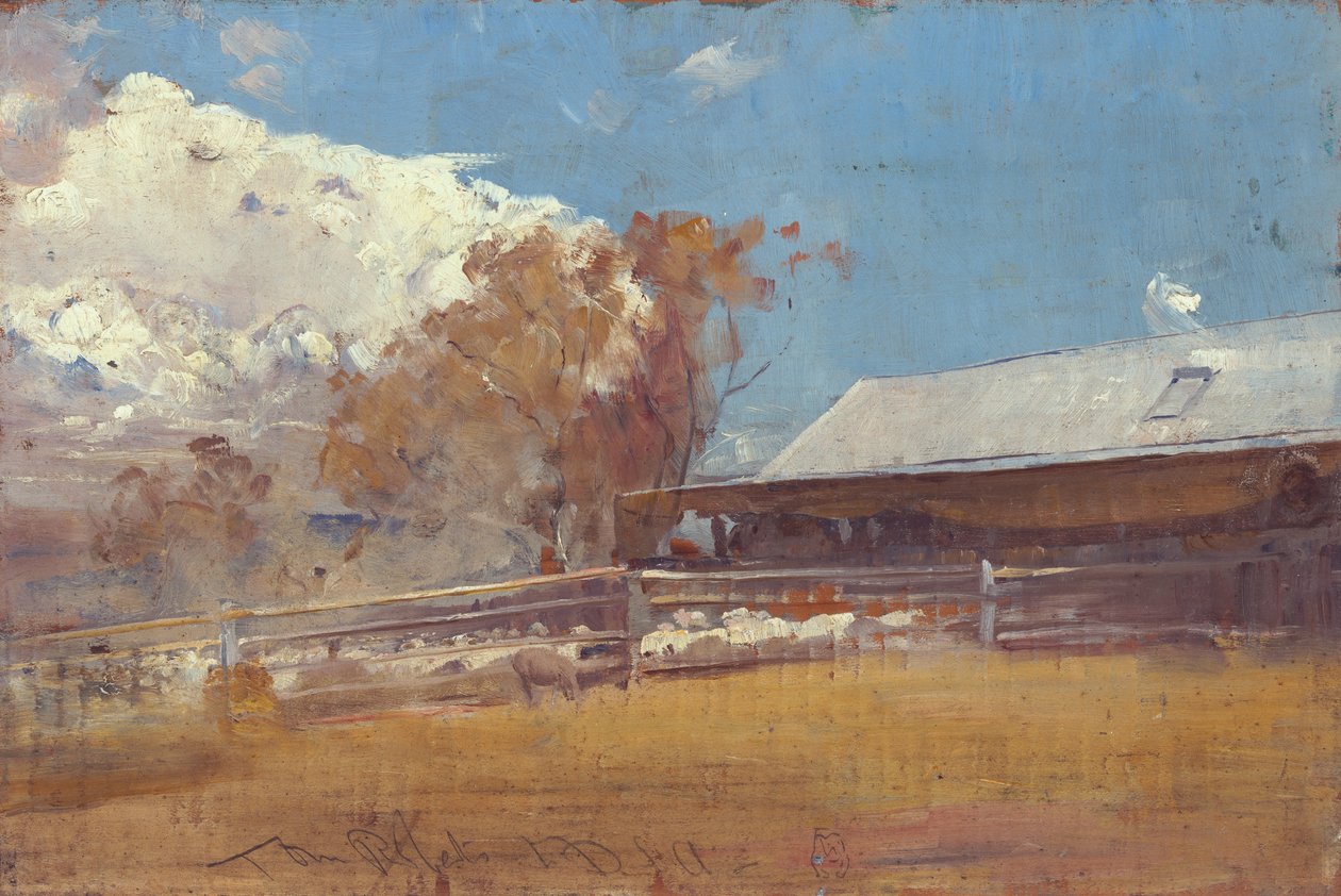 Scheerschuur, Newstead door Tom Roberts
