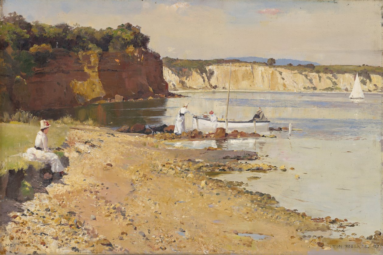 Slapende zee, Mentone door Tom Roberts
