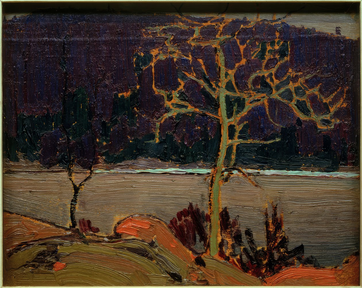 Paarse heuvel door Tom Thomson