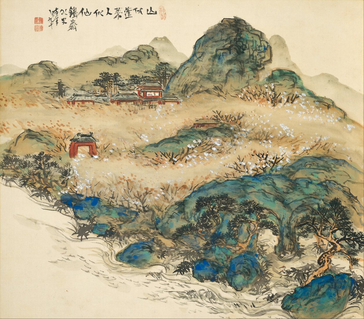 Mt. Penglai (Berg van de Onsterfelijken) door Tomioka Tessai