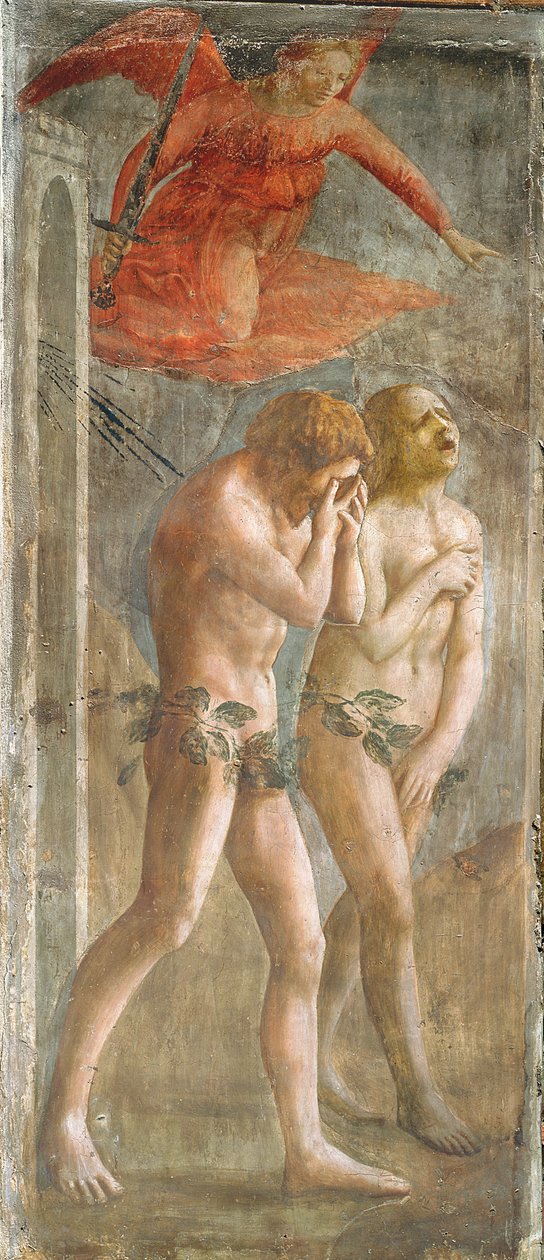 Adam en Eva verdreven uit het Paradijs, ca.1427 (voor restauratie) door Tommaso Masaccio